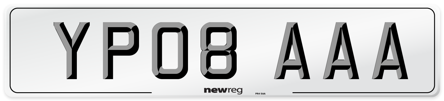 YP08 AAA Number Plate from New Reg